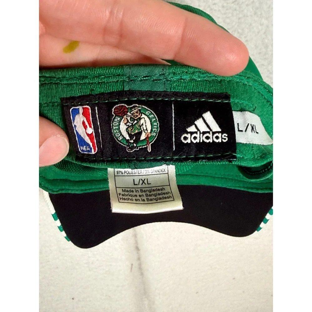 Adidas‎ Boston Celtics Hat Mens L/XL NBA Climalite Stretch Fit Cap Embroidered